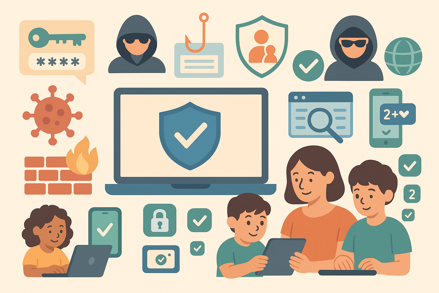 Varnost računalnika – zaščita pred virusi, spletnimi napadi in zlorabami